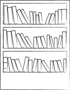 Bookshelf Clipart Book Shelf Drawing Sketch, Books On Shelf Drawing, Shelf Drawing Sketch, Book Shelves Drawing, Bookshelves Drawing, Black And White Bookshelf, Bookshelf Drawing, Ninjago Oc, White Bookshelf