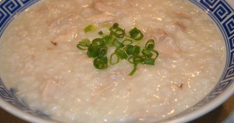 PRINT RECIPE This soup is my family’s version of chicken noodle soup.   In Hawaii it’s known as “jook” but outside of Hawaii it’s better... Jook Recipe Hawaii, Jook Recipe, Bean Sprout Soup, Sweet And Sour Spareribs, Ham Chowder, Tofu Soup, Chinese Rice, Rice Porridge, Stewed Potatoes