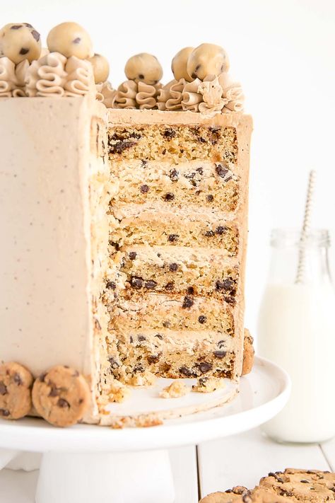 Cookie Dough Wedding Cake, Chocolate Chip Cookie Themed Cake, Cookie Inspired Cake, Cookie Dough Cakes, Tiered Cookie Cake, Cookie Themed Cake, Wedding Cookie Cake, Chocolate Chip Cookies Cake, Chocolate Chips Cake