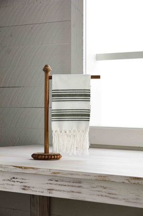 Mud Pie™ Mud Pie Natural Brown Wood Beaded Towel Holder | Wayfair