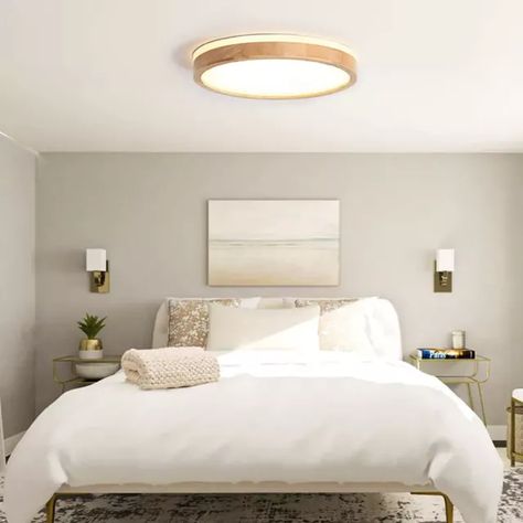 Scandi Flush Mount Lighting, Scandi Living Room Lighting, Room Light Fixtures Bedroom, Ceiling Light In Bedroom, Scandi Living Room Ceiling Lights, Scandinavian Light Fixtures Bedroom, Small Bedroom Light Fixtures, Bedroom Overhead Lighting Ideas, Scandinavian Bedroom Lighting