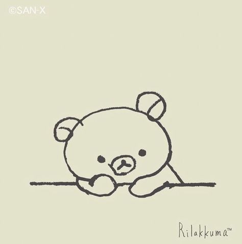 Rilakkuma Doodle, Rilakkuma Painting, Sleepy Rilakkuma, Rilakkuma Art, Rilakkuma Drawing, Rilakkuma Poster, Rilakkuma Tattoo, Rilakkuma Pfp, Rilakkuma Icon