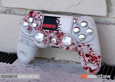 With new options and colors, you can build your own controller the way you want! Get an exclusive options ONLY at www.moddedzone.com #moddedcontroller #ps4controller #residentevil #moddedzone #elevateyourgame #customcontroller Cool Ps4 Controllers, Control Ps4, Ps4 Controller Custom, Ps4 Controller Skin, Custom Controller, Custom Xbox, Cod Memes, Latest Technology Gadgets, Game Wallpaper Iphone