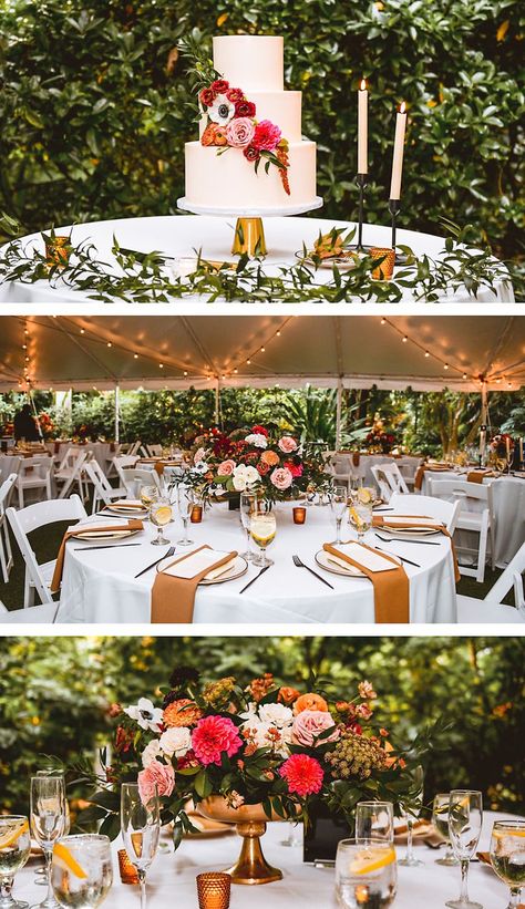 Sunken Gardens Wedding, Wedding Reception Details, Sunken Gardens, St Pete Wedding, Floral Wedding Cake, Floral Wedding Cakes, Sunken Garden, Palm Beach Wedding, Reception Details