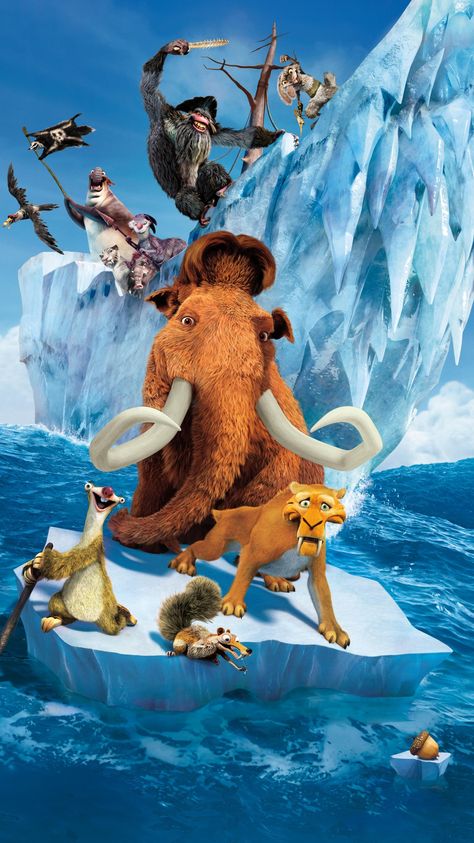 Ice Age Movie, Walt Disney Paris, Ice Age Continental Drift, Ice Age Movies, Continental Drift, Blue Sky Studios, Disney Phone Wallpaper, Film Disney, Cartoon Character Pictures