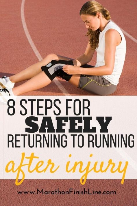 No runner wants to be injured, especially while marathon training. But follow these 8 simple steps, and you'll return to running after injury safely-- and for many happy miles to go! Marathon Finish Line, Running Recovery, Running Injuries, Low Intensity Workout, Workout Log, Hard Workout, Natural Pain Relief, High Intensity Workout, Aid Kit