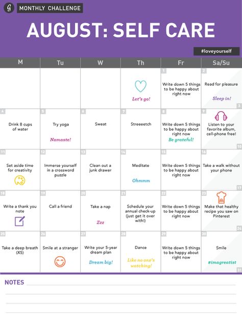 Monthly Challenge Self Care Challenge Self Care, August Challenge, Self Care Challenge, Care For Yourself, Monthly Challenge, Care For Others, Health Lessons, Health Challenge, 30 Day Challenge