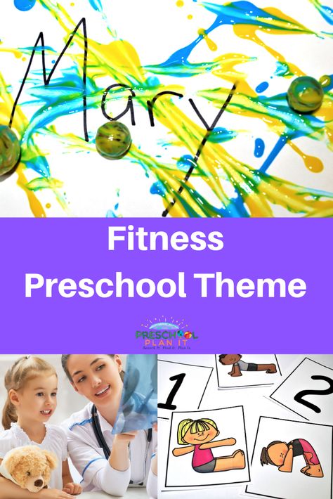 Fitness Preschool Activities, Fitness For Preschoolers, Fitness Preschool Theme, Exercise Theme Preschool, Preschool Exercise Theme, Preschool Exercise Activities, Nutrition Preschool, Preschool Exercise, Learning Center Ideas