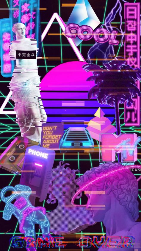 #80s #vaporwave #outrun Vaporwave Room Aesthetic, Vaporwave Gif, Vaporwave Room, 80s Vaporwave, Birthday Cake Illustration, Studio Vibes, Lofi Aesthetic, Dreamy Places, Toro Inoue