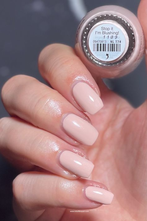 OPI Stop it I’m Blushing swatch Peach Nail Polish, Sheer Nail Polish, Nail Polish Colors Summer, Sheer Nails, Summer Nail Polish, Pastel Nail Polish, Pastel Nail, Peach Nails, Pastel Mint