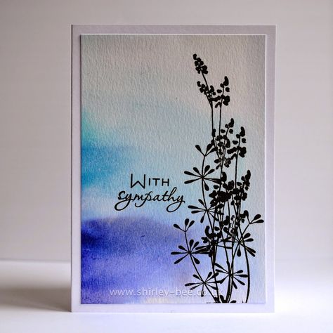 Papertrey Ink Sympathy Cards, 50th Birthday Card, Water Coloring, Stamp Ideas, White Cards, Spring Into Action, 8th Anniversary, Larger Than Life, Sympathy Card