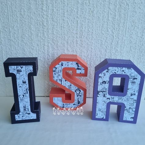 flavoli Papelaria Personalizada: Letras 3D - Festa Anime Anime