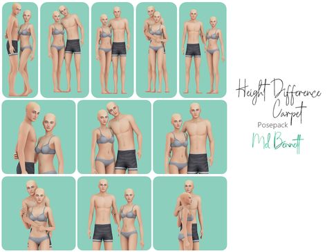 [MB] Height Difference Carpet Posepack Ts4 Conversation Poses, Sims 4 Height Difference Poses, Mods Sims 4, Sims 4 Couple Poses, Sims Poses, Sims 4 Stories, Ts4 Poses, Sims Stories, Sims 4 Black Hair