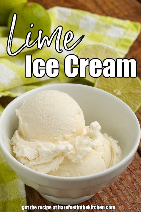 Lime Ice Cream Recipe, Lime Ice Cream, Easy Homemade Ice Cream, Greek Yogurt Flavors, Lemon Ice Cream, Homemade Ice Cream Recipes, Cold Treats, Soft Serve Ice Cream, White Bowl