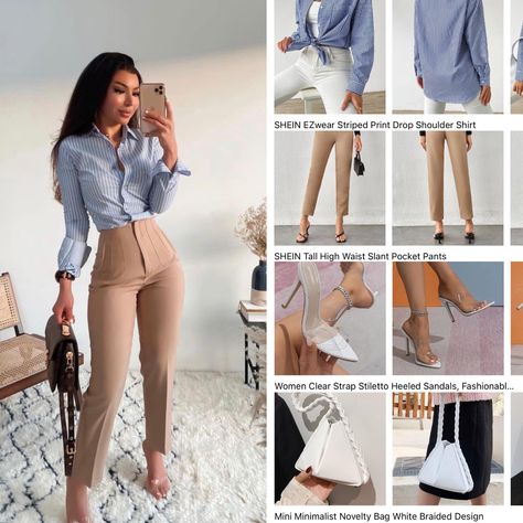 Shein Office Outfits, Shein Office Outfits Women, Shein Work Outfits Women, Shein Work Outfits, Modest Modern Outfits, Work Baddie, Office Baddie, Successful Women Style, Styling Dresses