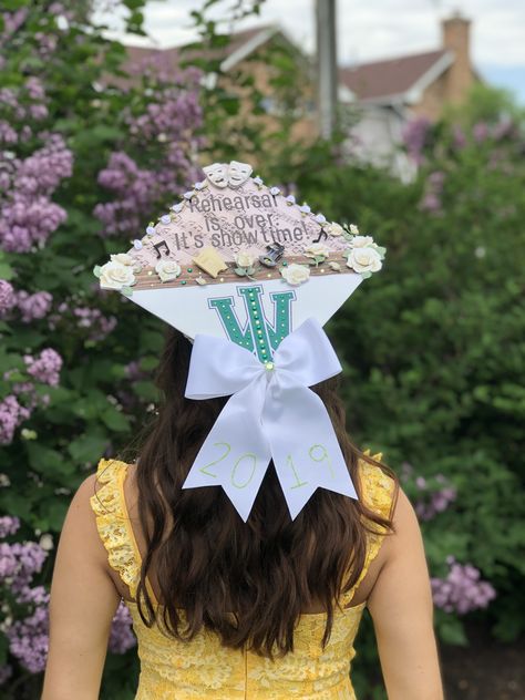 Theatre Graduation Cap, Grad Caps, Cap Decoration, Cap Ideas, Graduation Cap Decoration, Cap Decorations, Grad Cap, Graduation Cap, Senior Year