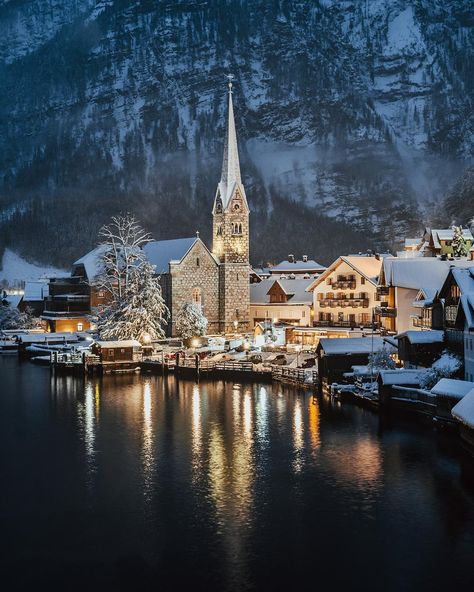 “Pictured above is the famous Austrian village of Hallstatt, the hallmark of Austria. I have visited Hallstatt many different times during… Austrian Village, Hallstatt Austria, World Of Wanderlust, Traveling Abroad, European Vacation, Alam Yang Indah, Town And Country, European Travel, Travel Insurance