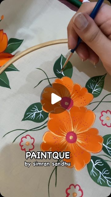 Brush Art, Trending Reels, Fabric Painting, Floral Designs, Flower Drawing, Insta Art, Art Day, Summer Collection, Lovers Art