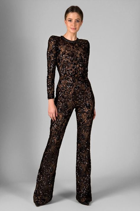 2021 Outfits, Nadine Merabi, Black Lace Jumpsuit, Jump Suits, Leather Corset Belt, Womens Black Jumpsuit, Jumpsuit Fitted, Bridal Jumpsuit, Olivia Black