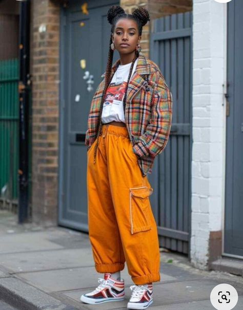 Orange Streetwear Outfit, Outfits With Orange, Orange Outfit Ideas, Mikey Cosplay, Orange Streetwear, Androgynous Outfits, Artsy Style, Orange Outfit, Fashion Joggers