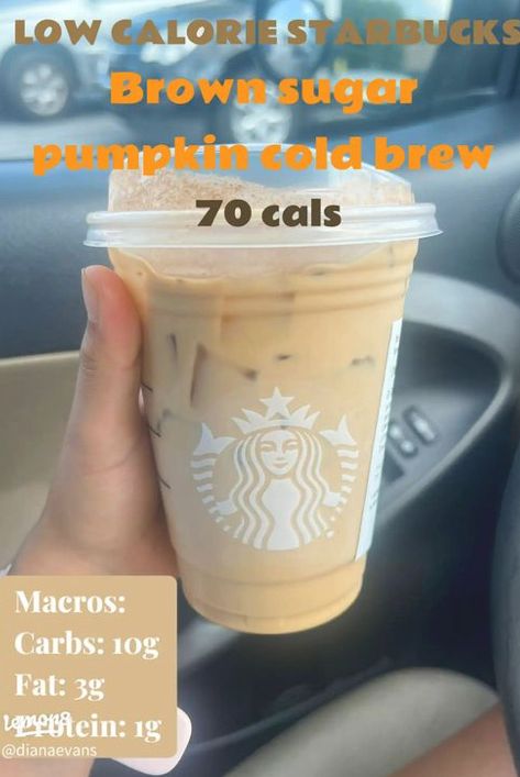 Low Calorie Starbucks, Low Calorie Starbucks Drinks, Low Calorie Pumpkin, Starbucks Fall Drinks, Fall Starbucks, Starbucks Hacks, Cold Starbucks Drinks, Iced Starbucks Drinks, Pumpkin Drinks