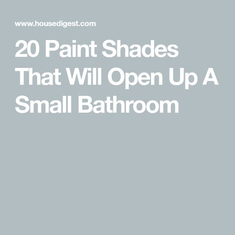 20 Paint Shades That Will Open Up A Small Bathroom Narrow Bathroom Paint Ideas, Purple Wall Bathroom, Main Bathroom Paint Ideas, Non White Bathroom, Powder Room No Window Paint Colors, How To Brighten Dark Bathroom, Small Bathrooms No Window, Small Bath Paint Colors, Small Bathroom Colors No Window