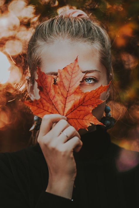 Autumn Portrait, A Woman, Orange, Photography