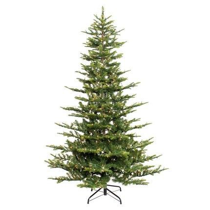 Pre-lit Aspen Green Fir Artificial Christmas Tree Christmas Tree Clear Lights, Fir Christmas Tree, Fraser Fir, Rustic Holiday, Artificial Trees, 2023 Trends, White Lights, Metal Tree, Fir Tree