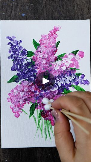 Easy Painting Techniques Acrylics, Acrylic Painting Flowers For Beginners, How To Paint Abstract Flowers, Paint Acrylic Flowers, Easy Acrylic Flowers, How To Paint Flowers Acrylic Easy, Painting Flowers Easy, Floral Painting Ideas, Diy Flower Painting