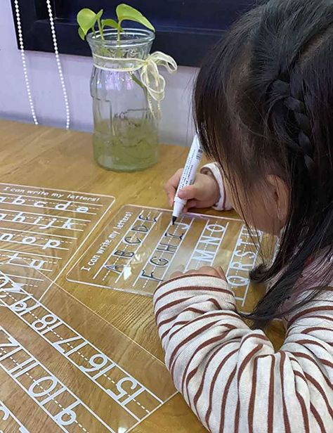 Acrylic Dry Erase Board, Alphabet Board, Road Kids, Kids Handwriting, Crafty Decor, Liquid Chalk Markers, School Kit, Whiteboard Marker, Abc Letters