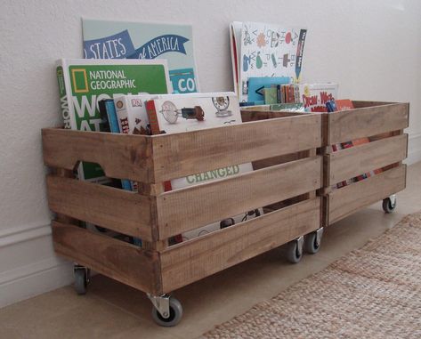 Crate Storage Ideas, Bedroom Ikea Hacks, Cheap Ikea Hacks, Knagglig Hack, Cheap Remodel, Crate Bookcase, Ikea Hacks Ideas, Bedroom Ikea, Kids Bedroom Remodel