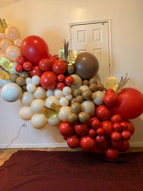 Half Arch, Balloons Decor, 50th Birthday Party Decorations, Party Photo Backdrop, 50 Birthday, Red Theme, Balloon Ideas, Balloon Decor, Red Balloon