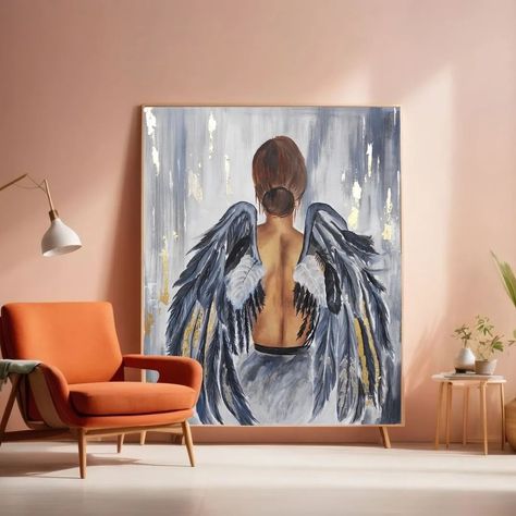 Kolejna kobietka ♥️ Olej, dodatki szlagmetalu 🎨🖌️ #abstrakcja #obraz #kobieta #inspiration #dekoracjewnętrz #interiordesign #art #abatractpainting #painting #art Hijab Hipster, Painting Art, Art