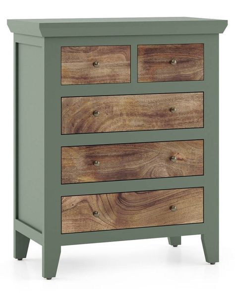 Chest Drawers - Sage Green Finish A hoarder’s dream. The Avelin chest of drawers comes in a beautiful sage green painted finish and five spacious drawers that pull out smoothly. Generously sized, this visual delight can be placed in your living room, dining room, or even in your bedroom as a dresser. https://pin.it/7Ahteyavp Chest Drawers, Living Room Dining Room, Pin It, Chest Of Drawers, Sage Green, Dresser, Drawers, Dining Room, Living Room