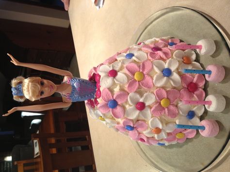 Taylor's Dolly Varden Birthday Cake... Nailed it! Dolly Varden Cakes, Dolly Cakes, Dolly Varden Cake, Australian Desserts, Barbie Doll Birthday Cake, Dolly Varden, Ballerina Cake, Girly Birthday Party, Ballerina Cakes