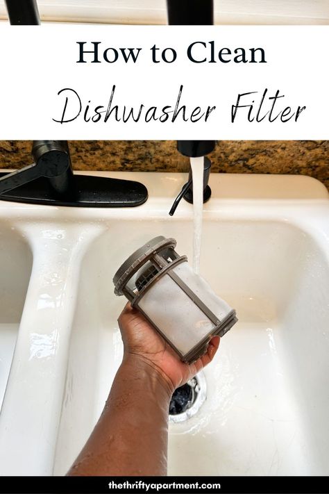 Is your dishwasher not performing its best? Is it smelly? The culprit could be a dirty filter! Learn how to clean your dishwasher filter for a sparkling, fresh-smelling, and efficient appliance. Smelly Dishwasher, Dishwasher Smell, Clean Your Dishwasher, Dishwasher Filter, Maytag Dishwasher, Cleaning Your Dishwasher, Hard Water Stain Remover, Homemade Cleaning, Homemade Cleaning Solutions