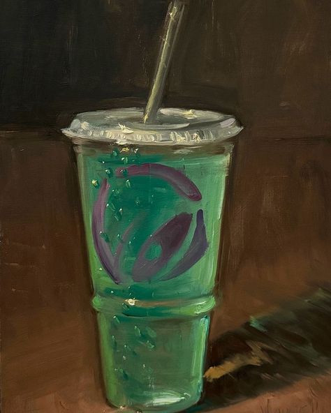 Noah Verrier | My oil painting of the Baja Blast >original and prints available today stay tuned and join my mailing list for the drop | Instagram Baja Blast, Grape Oil, Mtn Dew, Baby Grinch, Male Angel, Beauty Art Drawings, Still Life Oil Painting, Mountain Dew, Jena