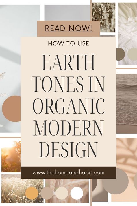 Unlock the potential of earth tones in modern design. Learn how to create spaces that feel both grounded and contemporary, with expert tips on color selection, material choices, and spatial planning. Discover how to bring this timeless palette home. Full guide available on the blog. #organicmodern #earthtonedesign #homedecor #interiordesign #earthtoneshomedecor #earthtones Interior Color Palette Earth Tones, Earth Tone Interior Design, Organic Modern Color Palette, Color Palette Earth Tones, Earth Tone Design, Spatial Planning, Earth Tone Palette, Modern Organic Design, Modern Organic