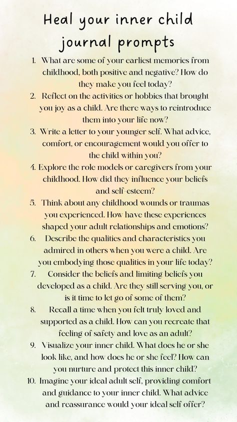 These prompts can help you explore and process your emotions, leading to greater self-awareness. Childhood Shadow Work, Childhood Journal Prompts, Victim Mentality Journal Prompts, Motherhood Journal Prompts, Wholeness Aesthetic, Inner Child Shadow Work Prompts, Healing Inner Child Prompts, Journal Prompts For Emotional Awareness, How To Heal Inner Child