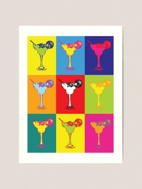 "Pop Art Margarita Cocktails Retro Graphics" Art Print by HotHibiscus | Redbubble Pop Art Restaurant, Margarita Cocktails, Margarita Cocktail, Retro Graphics, Pop Art Posters, Pop Art Print, Diy Frames, Scrap Wood, Clothespins