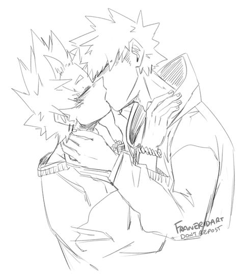 kiribaku by @franeridart on tumblr Kiribaku Kiss, Baku, Boku No Hero Academia, Mammals, Twitter Sign Up, Sketch Book, Give It To Me, The Day, Kiss