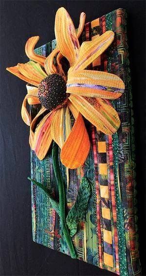 Dawn Allen, Aesthetic Wall Paint, Wall Aesthetic, Landscape Art Quilts, Sunflower Quilts, 3d Quilts, Landscape Quilt, Fiber Art Quilts, Flower Quilts