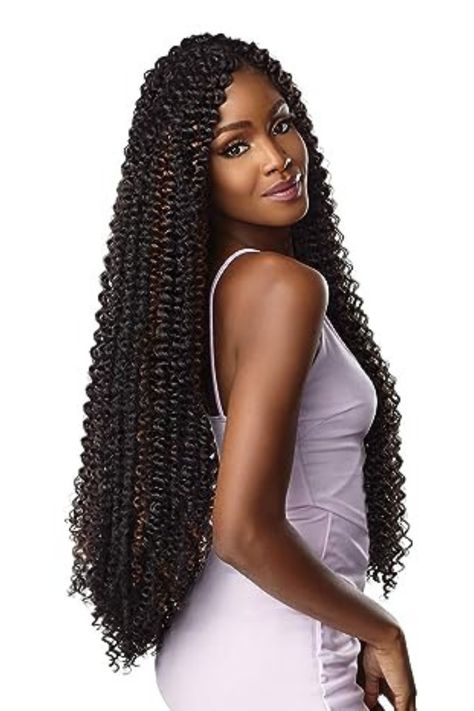 Available in premade braid loc twist styles or precurled DIY crochet hair best for butterfly locs passion twists spring twists pre-looped protective styles Variety of braid loc styles and colors and lengths Smooth interlocking and soft on hands yaki texture for a simple and easy braiding experience #island curls ideas. #island curls aesthetic #island curls. Lulutress Water Wave, Water Wave Crochet, Types Of Braids, U Part Wig, Waves Curls, Crochet Braid, Curl Pattern, 360 Lace Wig, Half Wigs