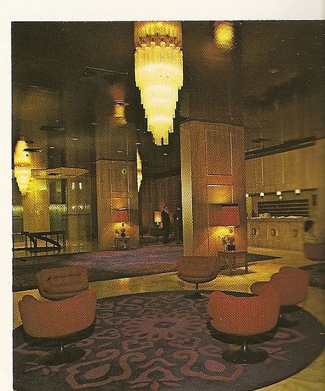 The lobby, Lennons Plaza Hotel, Brisbane.  c1976 80s Hotel Aesthetic, 80s Businessman, Tranquility Base Hotel And Casino, Tranquility Base, 80s Interior, Retro Interior Design, Haunted Hotel, Vintage Hotels, Hotel California