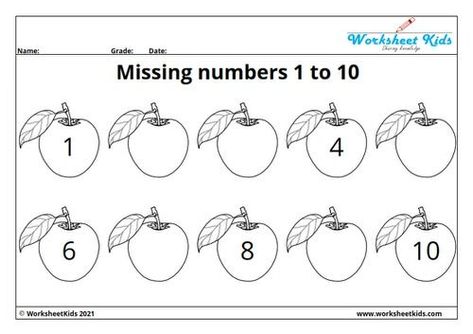 Free printable fill in the missing numbers worksheets are created for kids in kindergarten to learn the place value and math skills to improve in finding the missing numbers. Worksheets on missing numbers for kindergarten and preschool kids. Activities are grouped like 1 to 10, 1 to 20, 1 to 30, 1 to 50 and 1 to 100. These worksheets are stepping stone for learning what number comes before and after. Missing Number 1 To 10 Worksheet, Write The Missing Number 1-10, Fill The Missing Numbers Worksheet, Fill In The Missing Numbers 1-10 Free, Missing Numbers 1 To 10 Worksheet, Fill In The Missing Numbers 1-20, Missing Number Worksheets 1-10, Missing Numbers 1-20, Numbers For Kindergarten