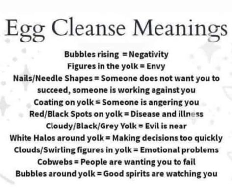 Cleanse Meaning, Egg Cleanse, House Cleansing Ritual, Clear Bad Energy, Soul Cleansing, Goddess Spirituality, House Cleansing, Astrology Meaning, Feminine Symbols