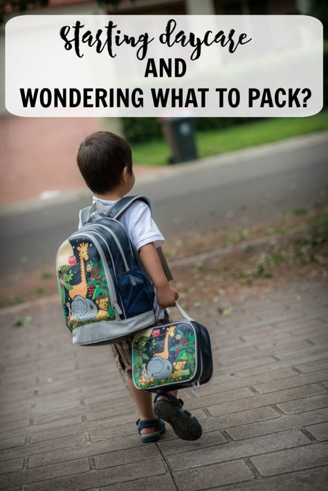 Whether your toddler or child is starting preshool or daycare or any childcare, this post will help in the preparation. Learn what to pack and how to prepare for your first day! Daycare Essentials Toddlers, First Day Daycare, 1st Day Of Daycare, Starting Daycare, Daycare Backpack, Baby Bag Essentials, Daycare Outfits, First Day Of Daycare, Daycare Checklist