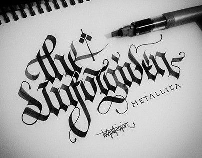 Gothic Calligraphy&Lettering with parallel pens and steel nibs. Fraktur Calligraphy, Tattoo Typography, Freehand Lettering, Italic Calligraphy, Gothic Alphabet, Ideas Sketch, Gothic Lettering, White Inspiration, Calligraphy Tutorial