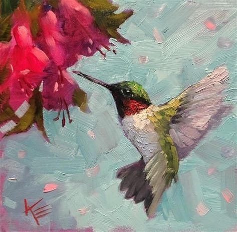 The hummingbird’s presence is a reminder to live in the present moment. 4 Canvas Painting Ideas, Night Sky Canvas Painting, Body Canvas Painting, 3 Canvas Painting Ideas, Painting Ideas Interior, Hummingbird Painting Acrylic, 3 Canvas Painting, Canvas Painting Nature, Nature Canvas Painting