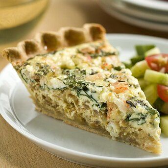 Shrimp Quiche, Seafood Quiche, Quiche Recipes Healthy, Impossible Pies, Best Quiche Recipes, Healthy Quiche, Shrimp Spinach, Spinach Quiche Recipes, Spinach Quiche